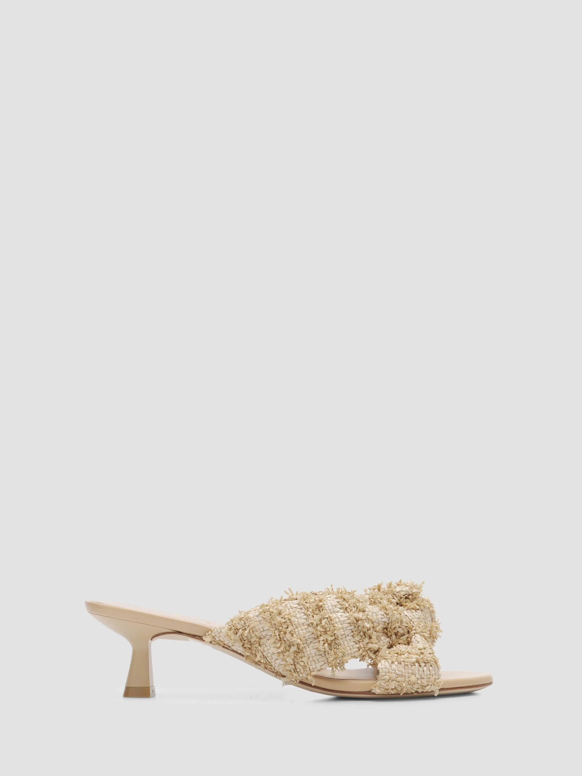 Women's Soplaya 50MM Knotted Straw Mules - Natural - 1