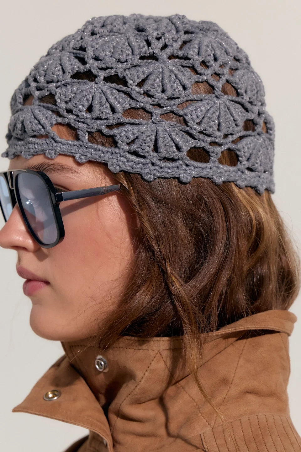 Cora Crochet Knit Skull Cap - 1