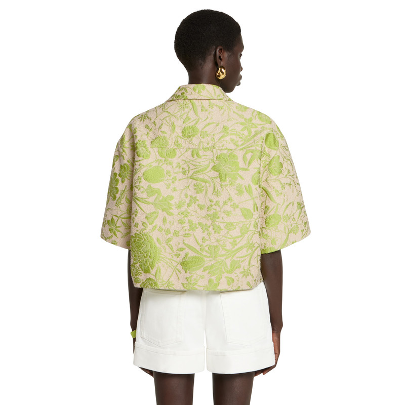 Flora cotton bouclé jacquard jacket 4