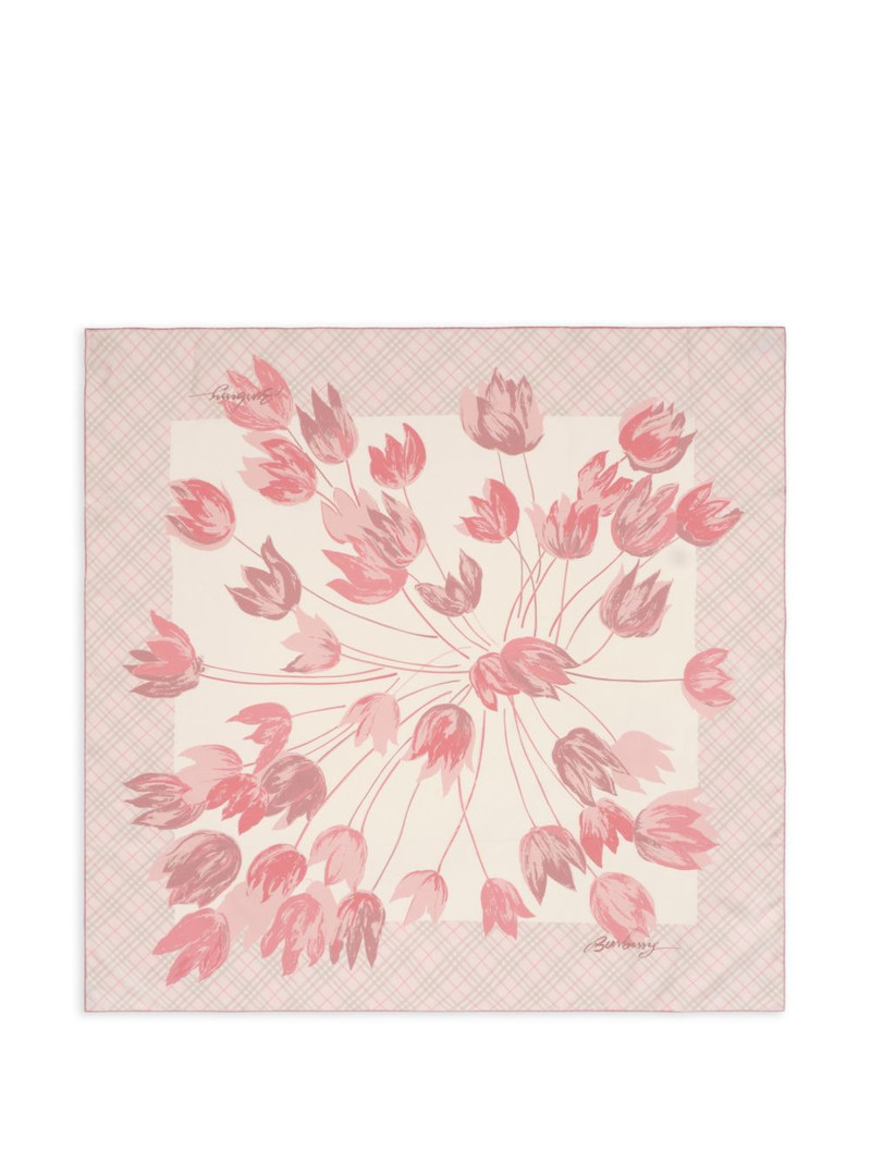 Burberry Tulips silk scarf outlook