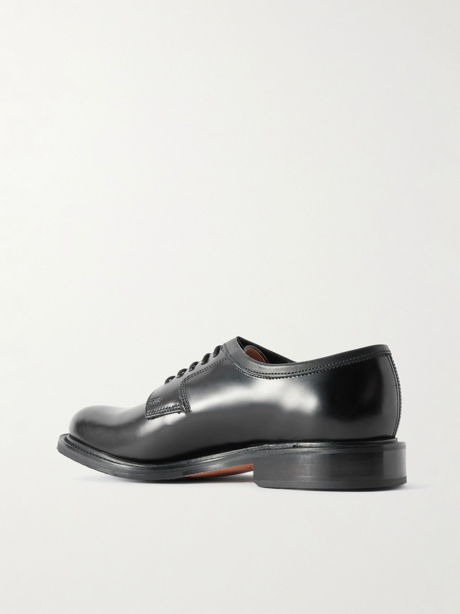 Camden Polished-Leather Derby Shoes Black - 4