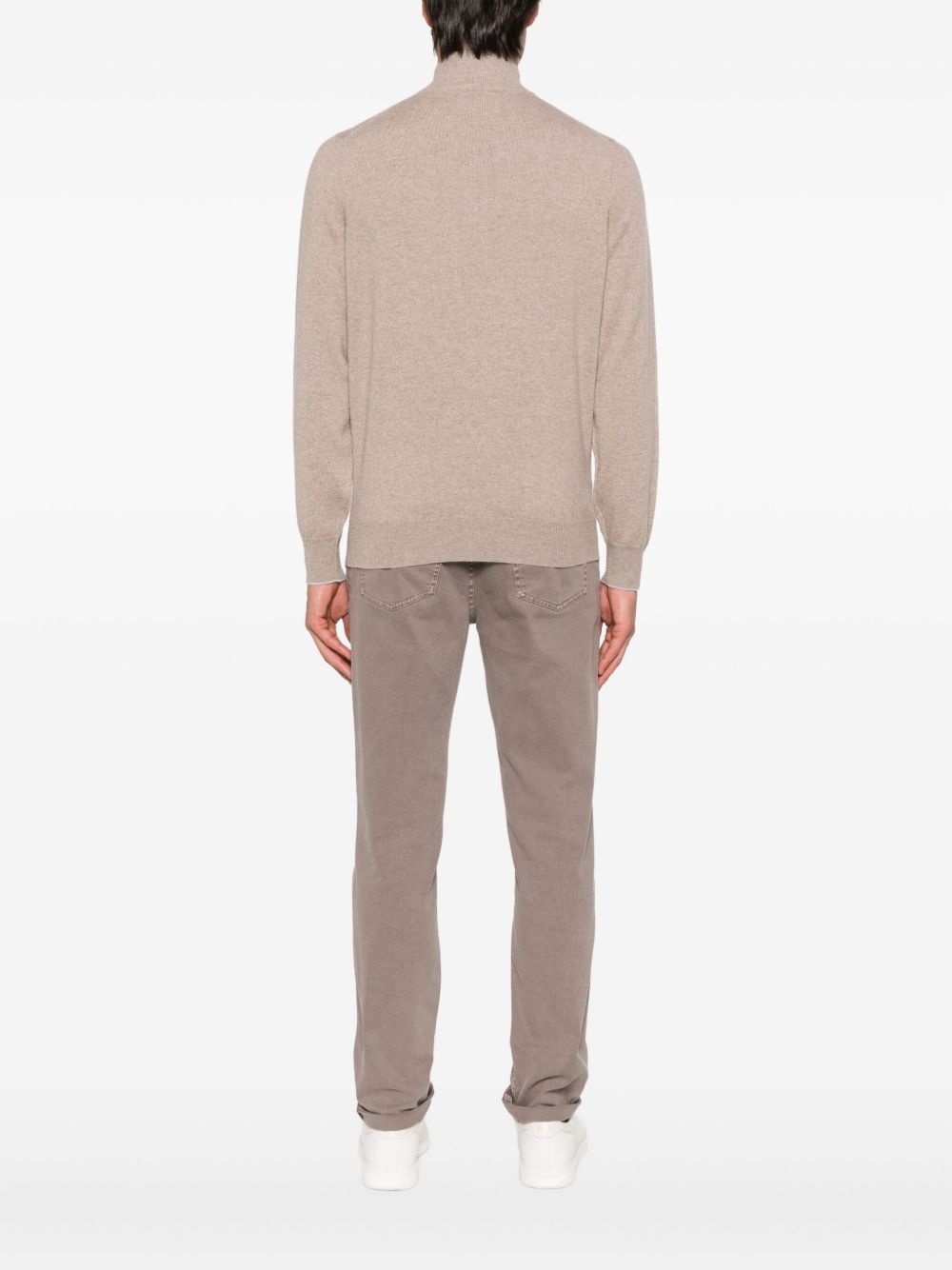 zip-up cashmere sweater - 4