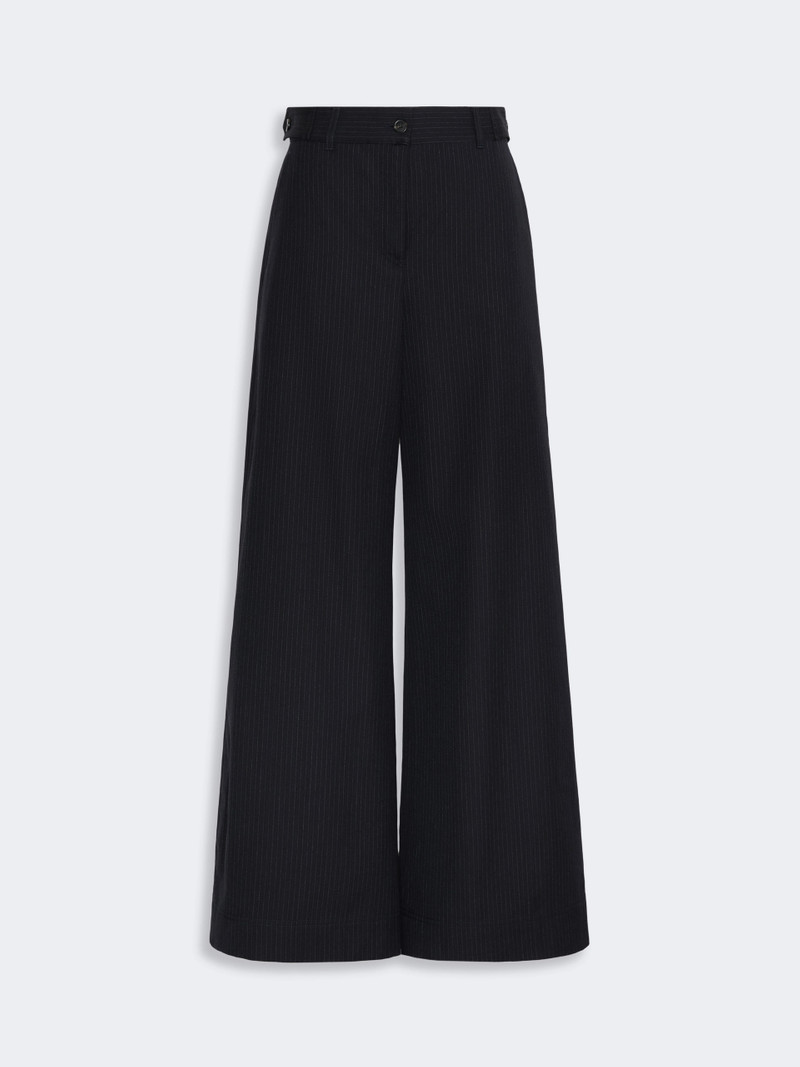 BRAVO Wool and cotton gabardine trousers - NAVY 1