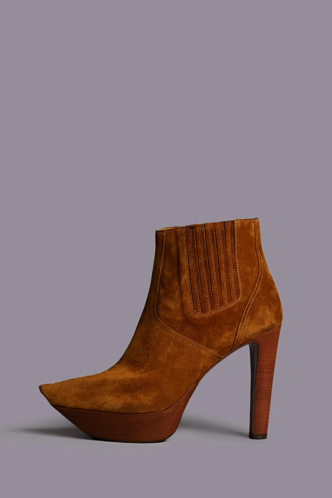 POINTY TOE PLATFORM HEELED BOOT - 1