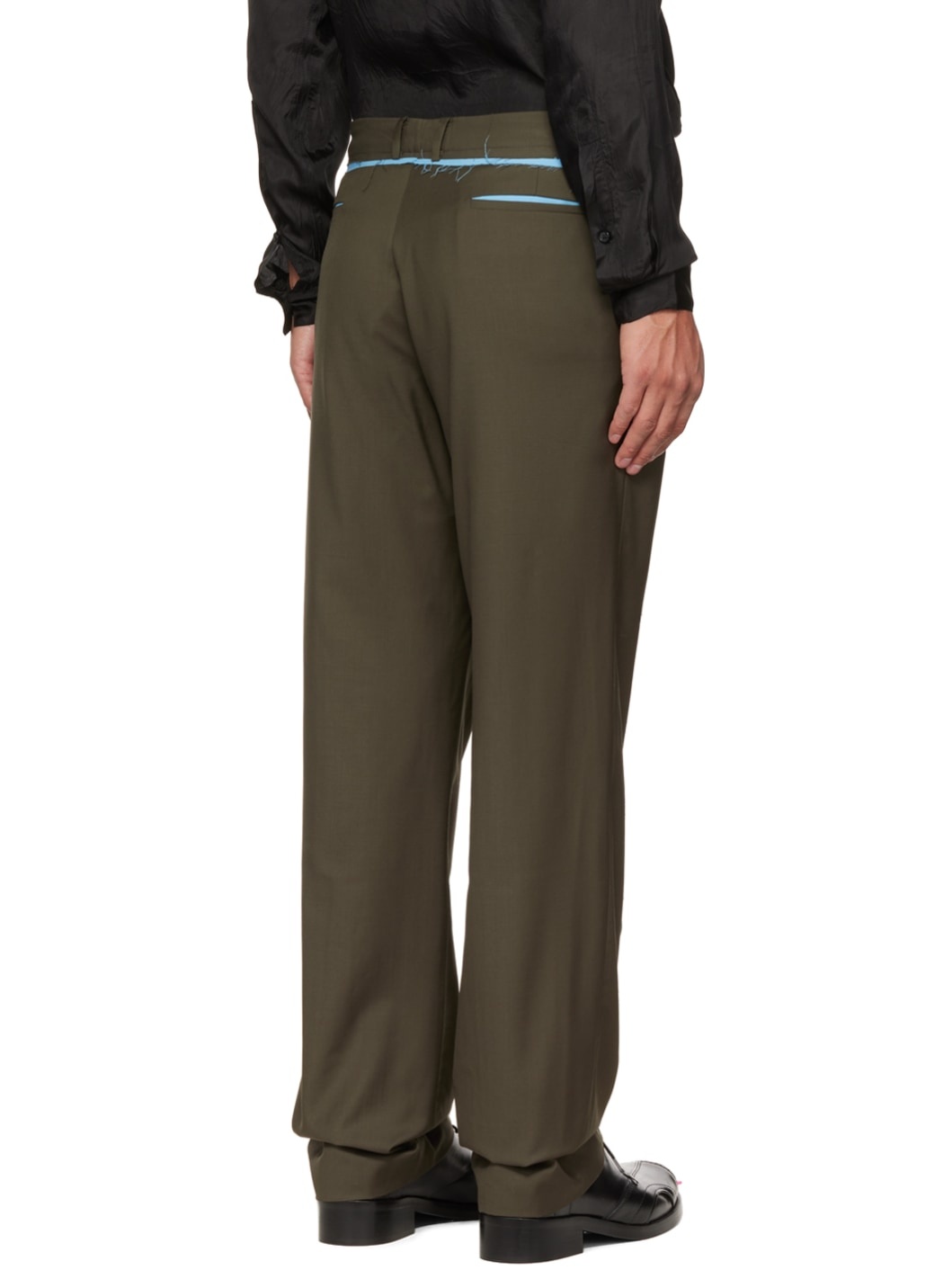 Khaki Peek-A-Boo Trousers - 3