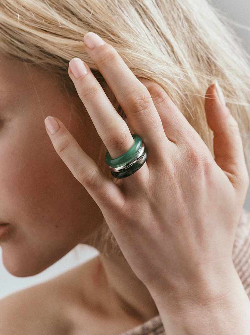 By Pariah Stack_Stone Trilogy Stack Green Chalcedony & Moss Agate outlook