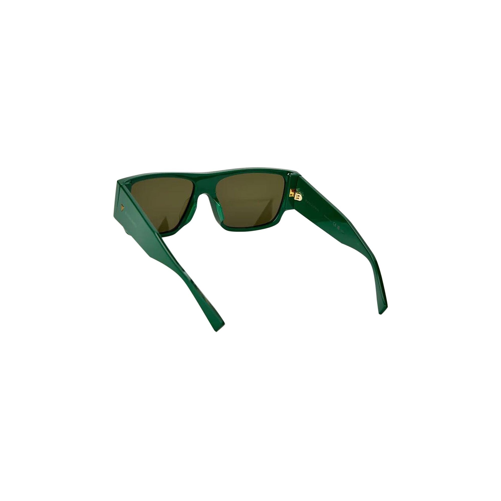 Bottega Veneta Square Sunglasses 'Green/Green' - 2