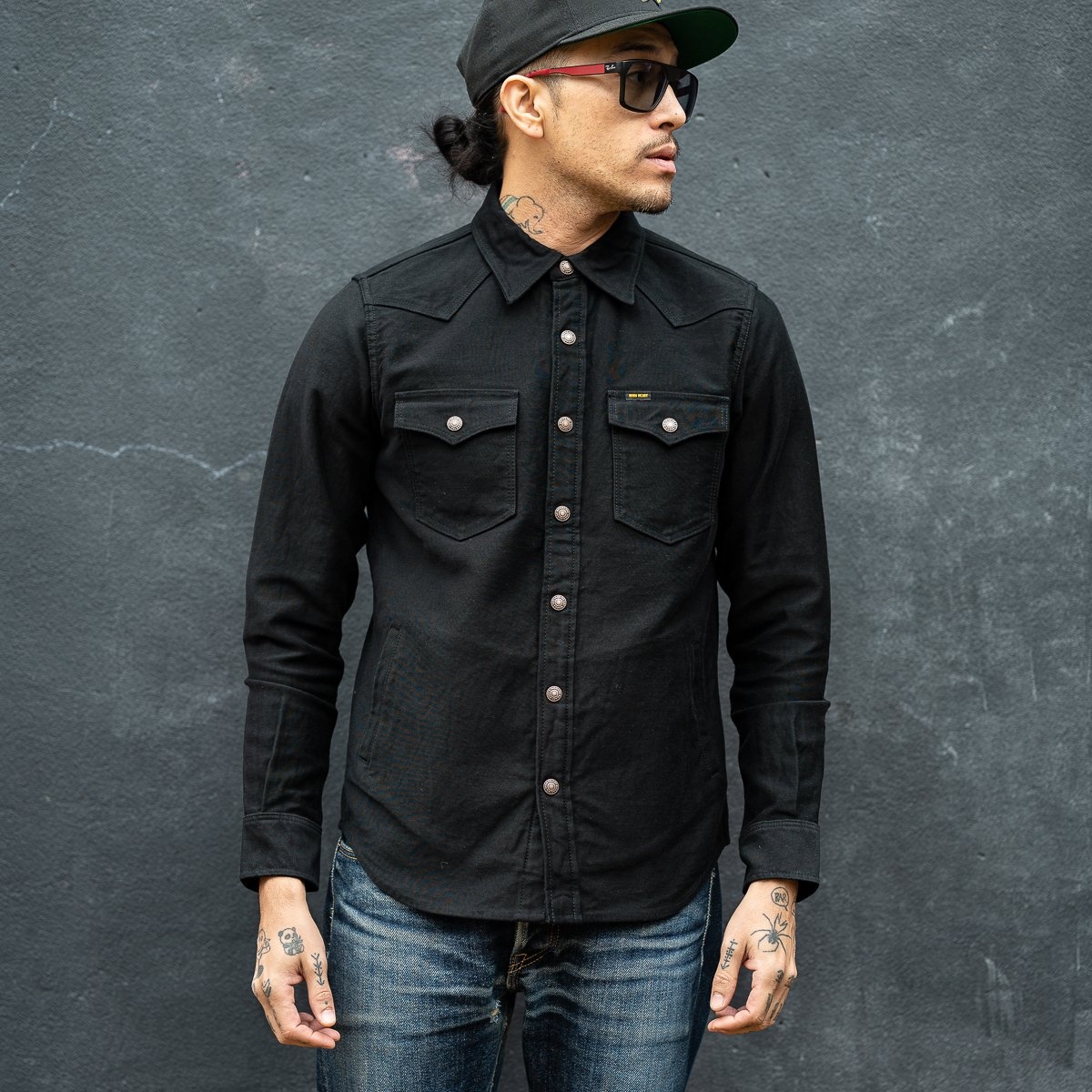 IHSH-331-BLK 12oz Moleskin CPO Shirt - Black - 4
