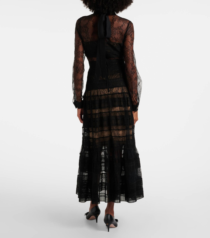 Lace and macramé midi dress 3