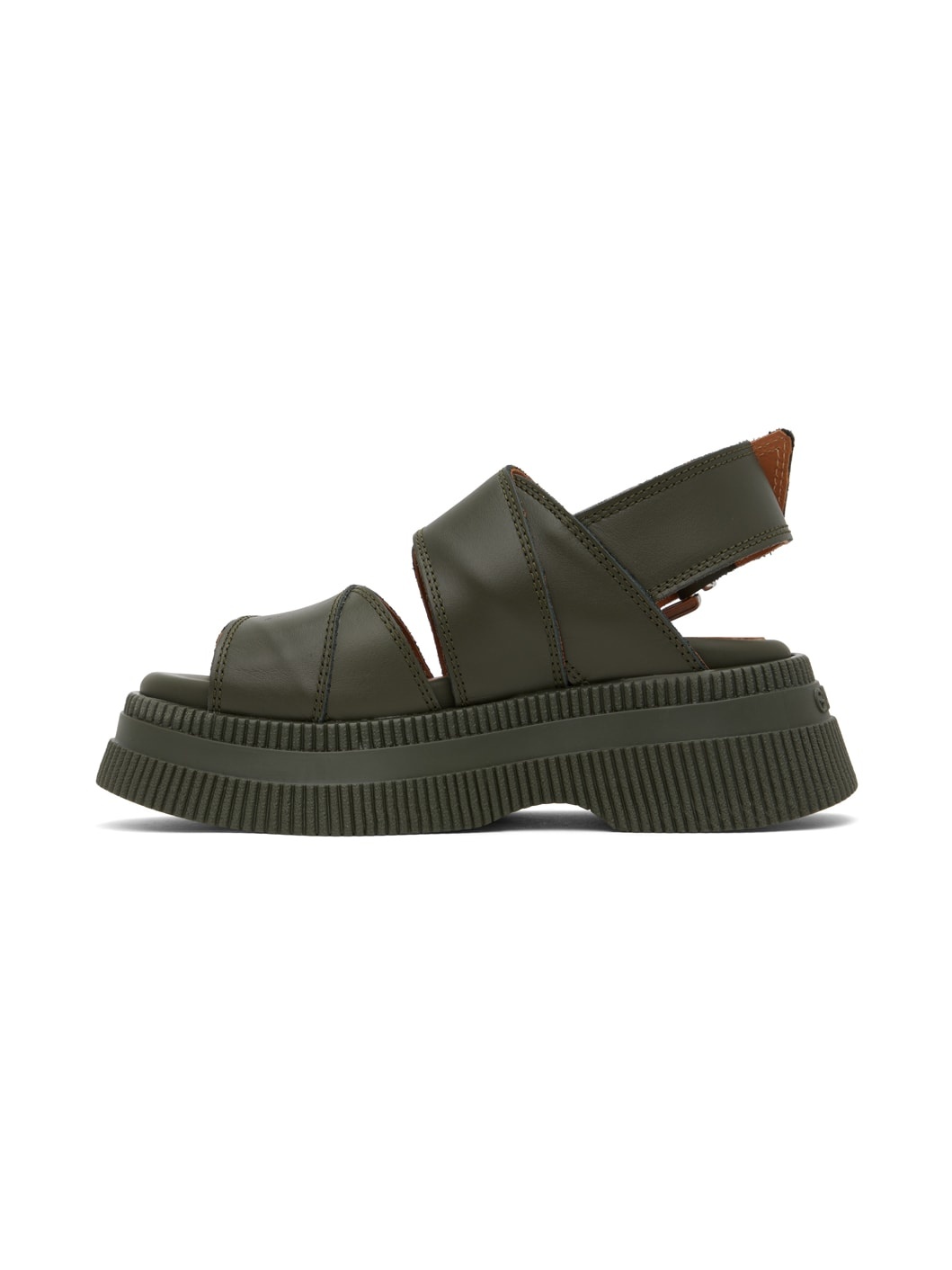 Khaki Platform Sandals - 3