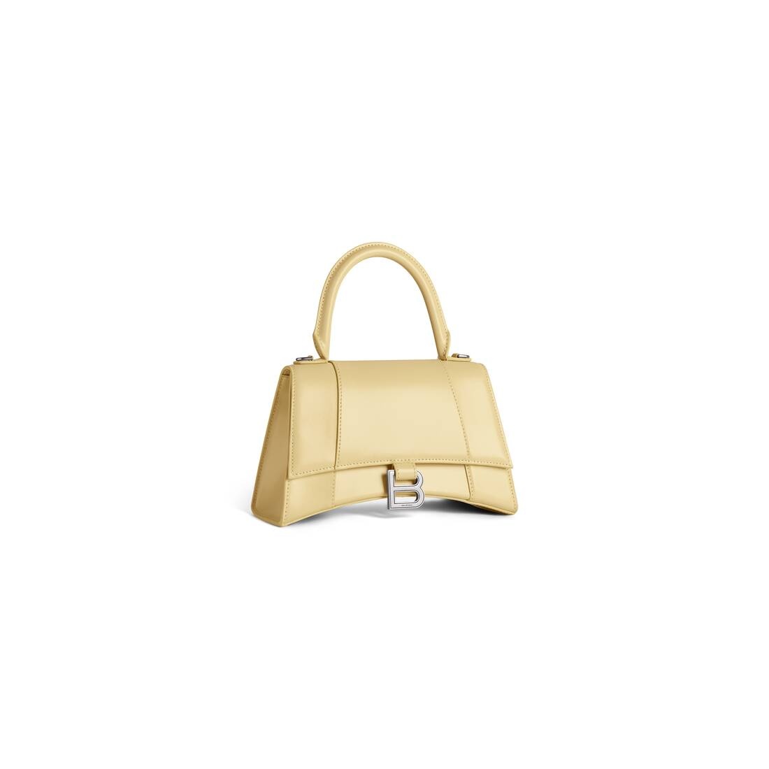 Women's Hourglass Small Handbag Box in Light Yellow - 4