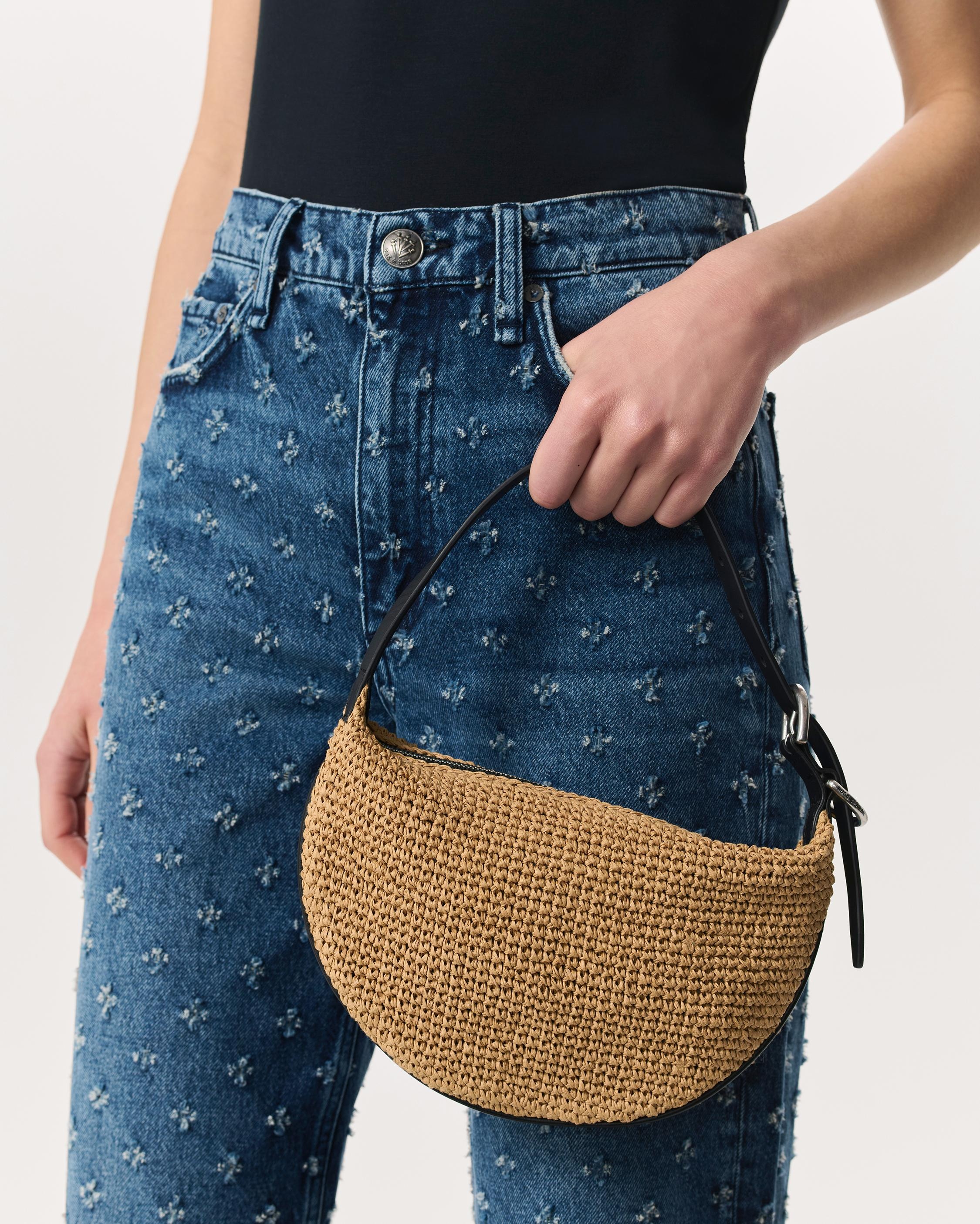 Mercer Small Straw Hobo Bag - 2