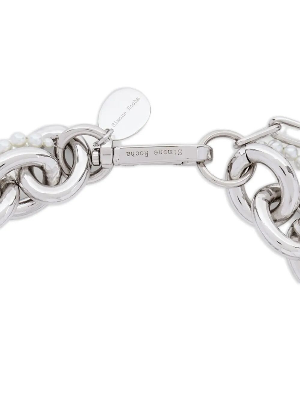 Simone Rocha Women Xl Pearl & Chain Necklace With Encased Pearl Flower - 2
