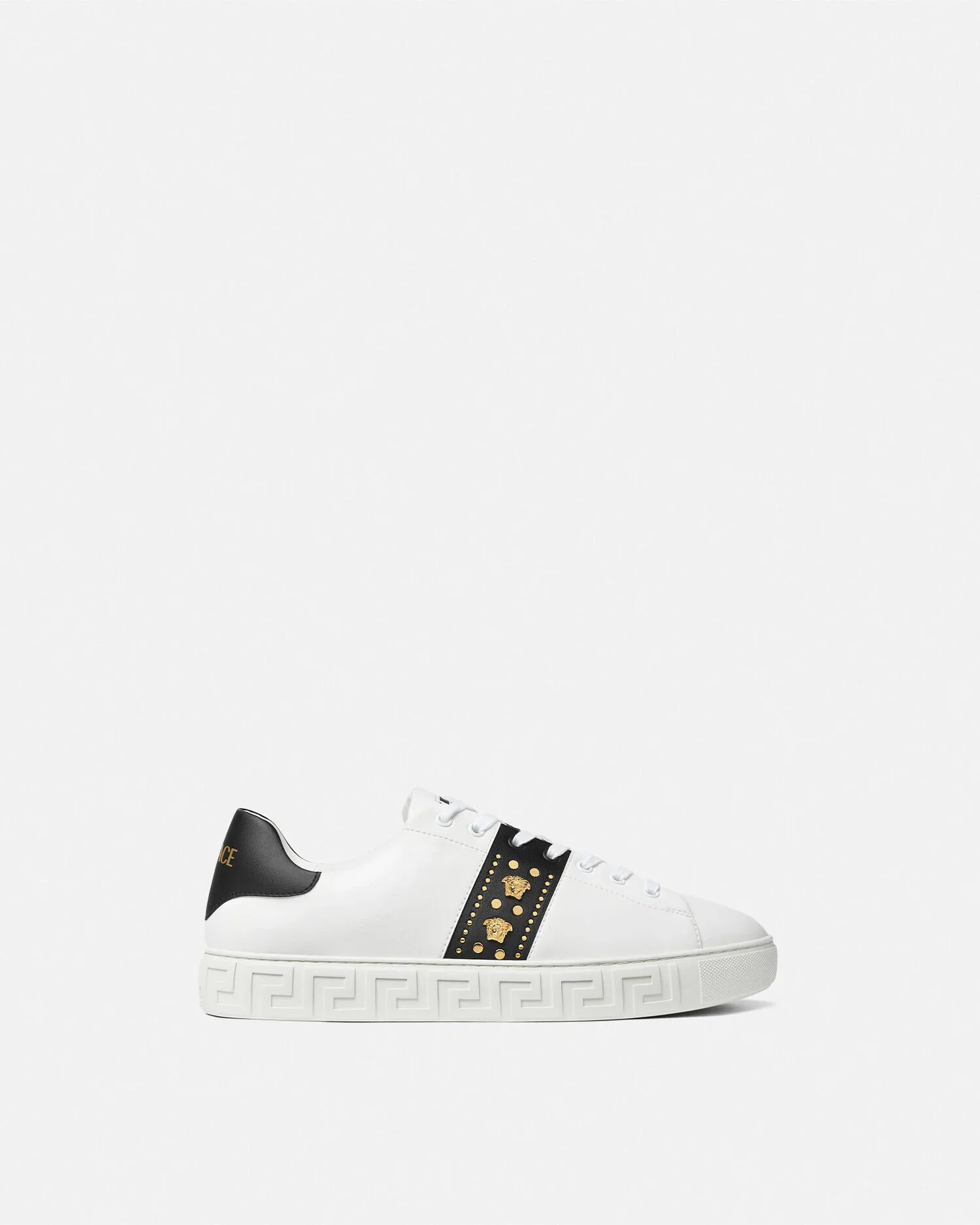 Studded Greca Sneakers - 1