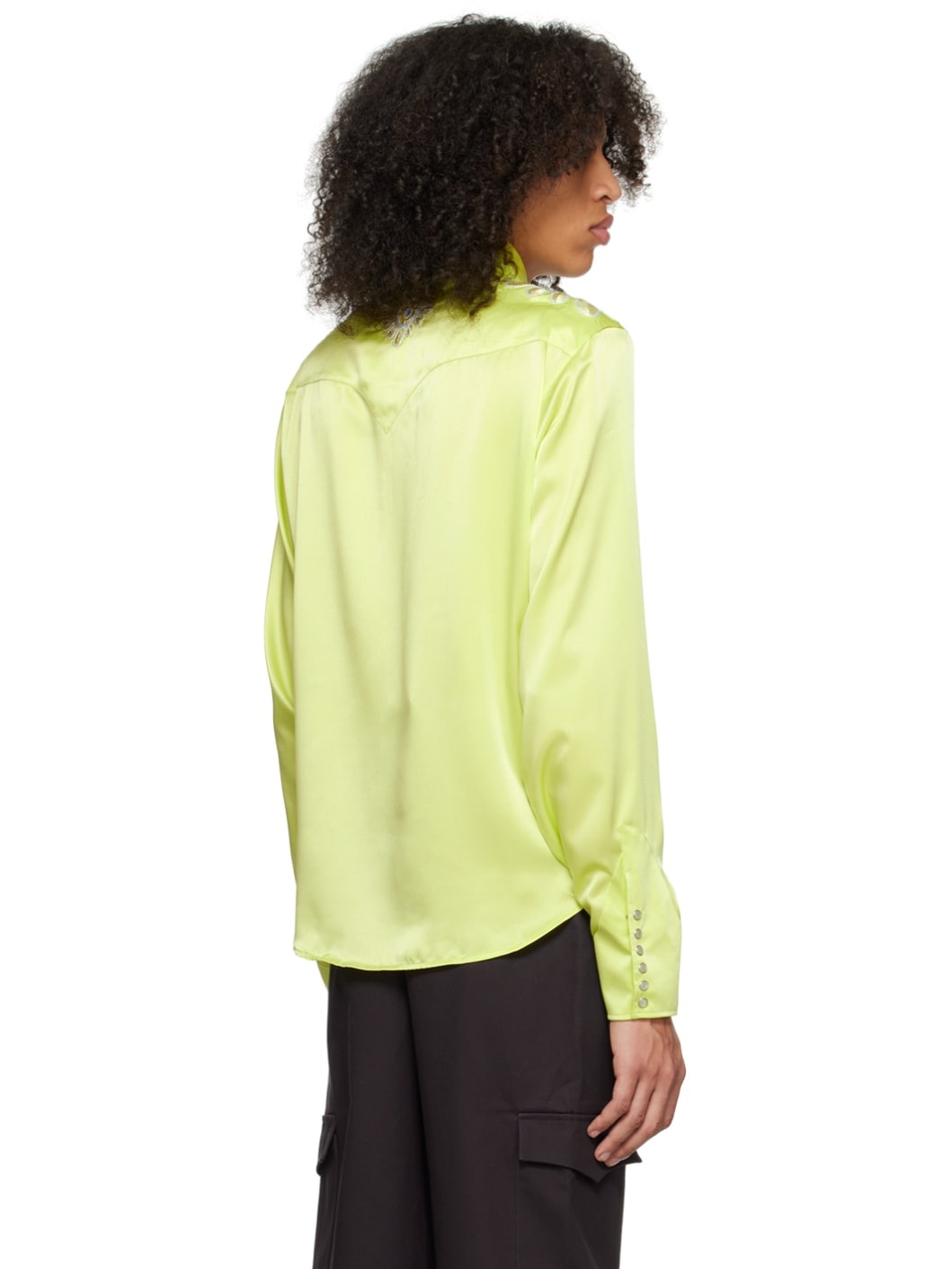 Green Embroidered Shirt - 3