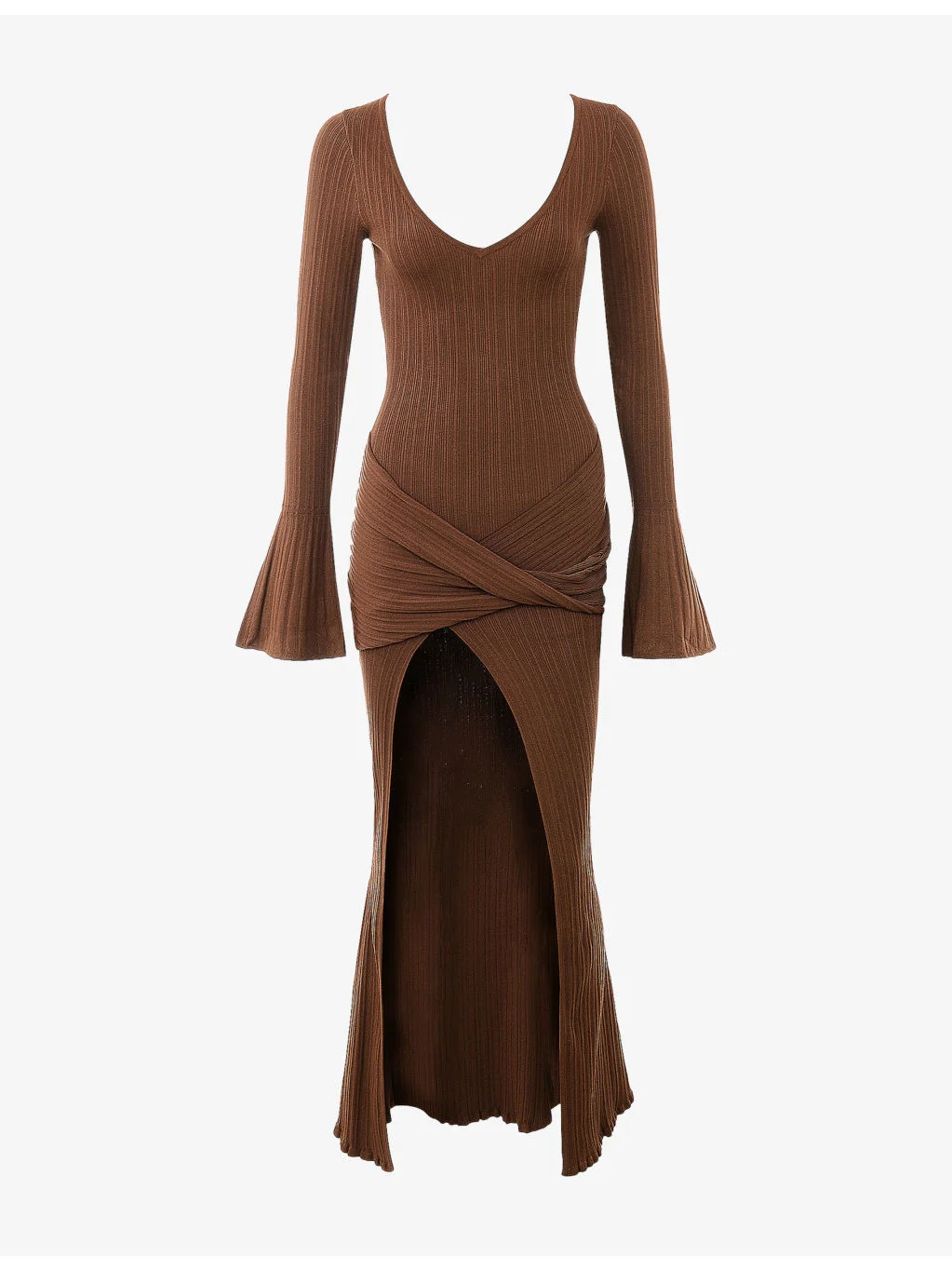 Khrysta Draped Summer Knit Maxi Dress - 1