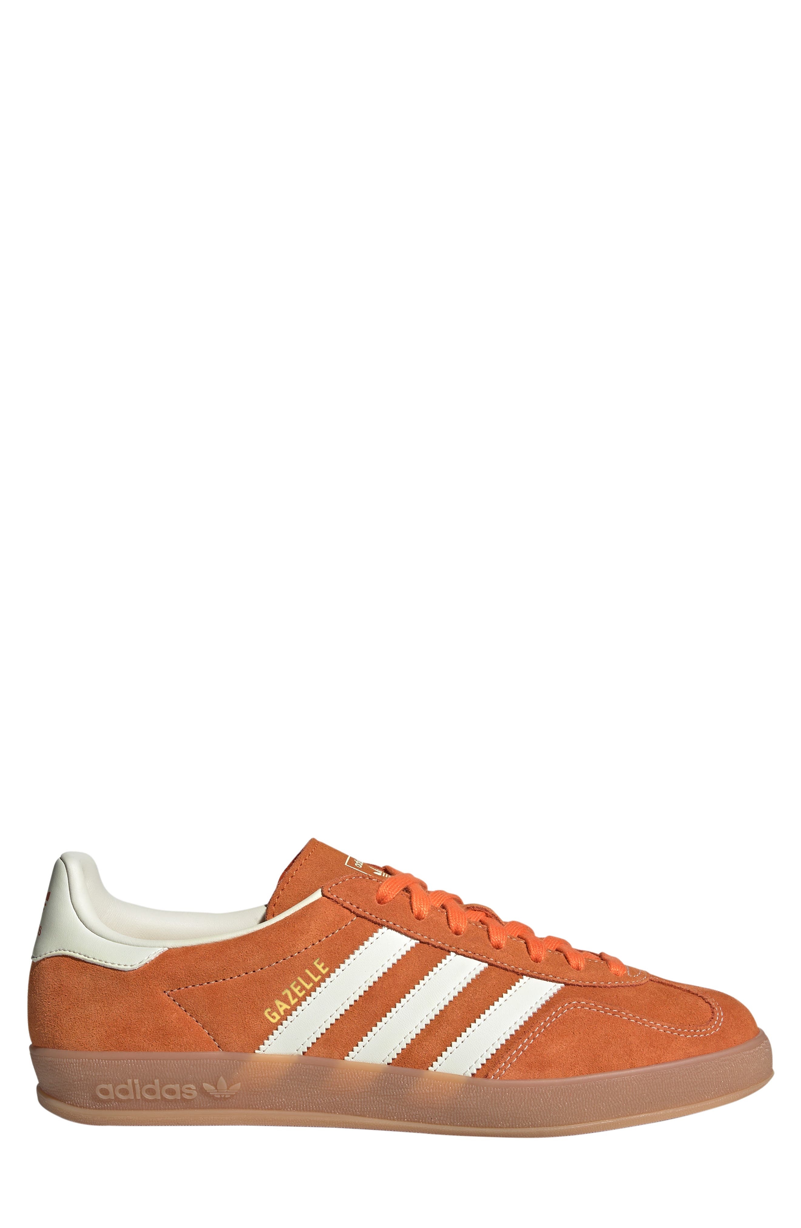 adidas Gazelle Indoor Sneaker in Orange/off White/gold Metallic at Nordstrom - 3