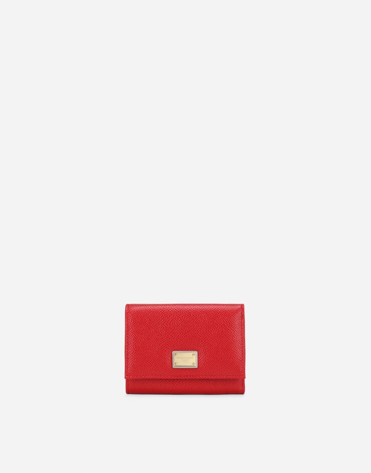 Small Dauphine calfskin continental wallet with plate detail - 1