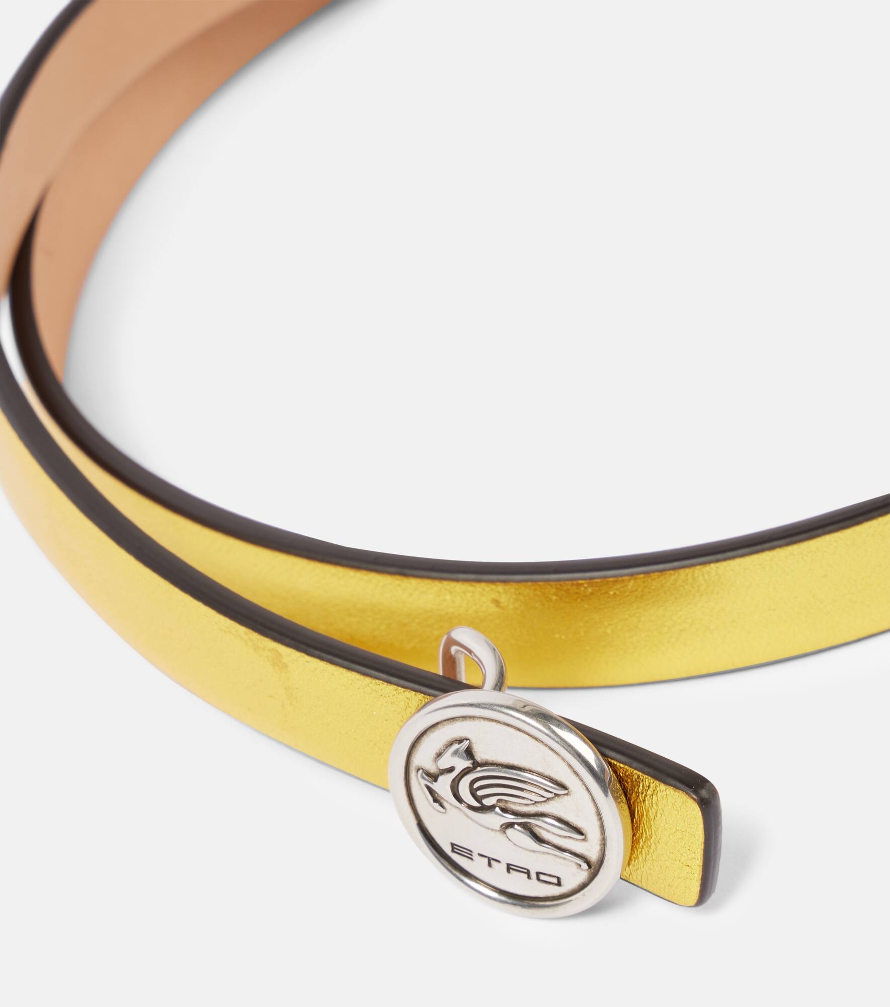 15mm metallic leather belt - 3