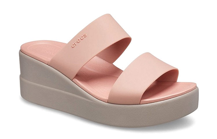 (WMNS) Crocs Brooklyn Lightweight Pale Pink Sandals 206219-6RL - 3