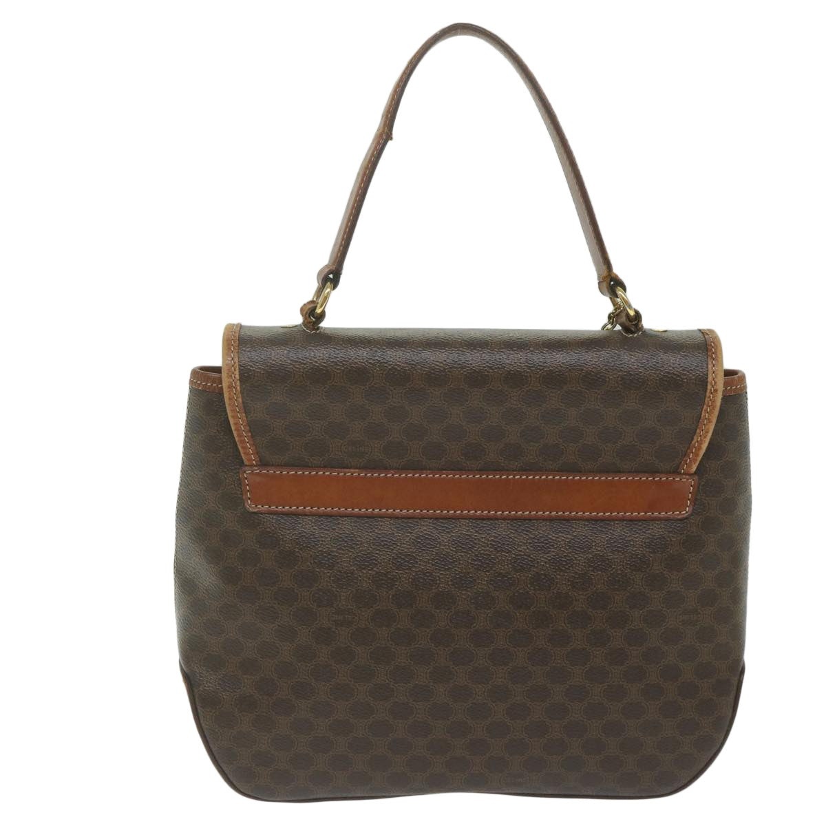 CELINE Macadam Canvas Hand Bag Pvc Leather Brown - 2