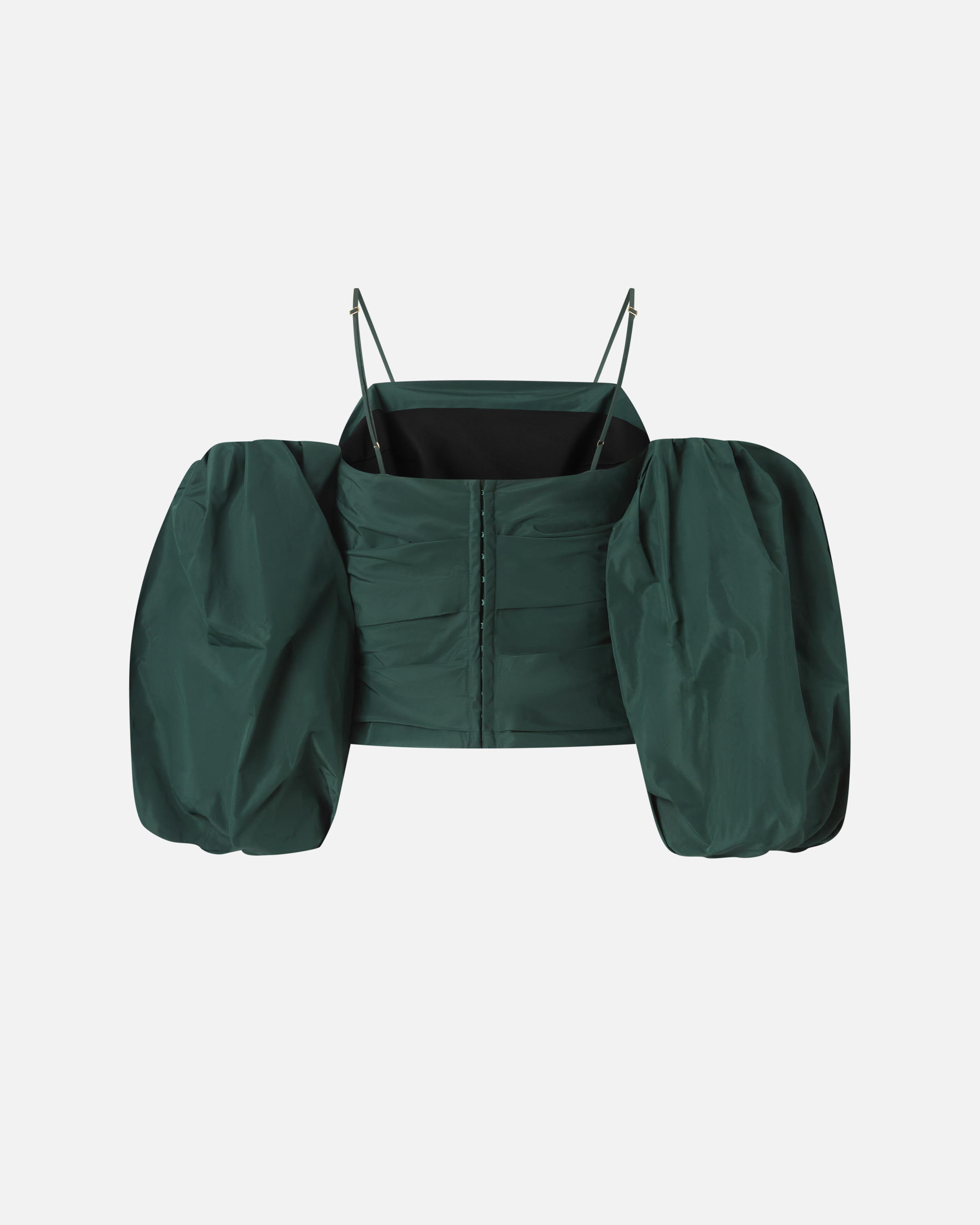 CROP TOP WITH PUFF SLEEVES - 2