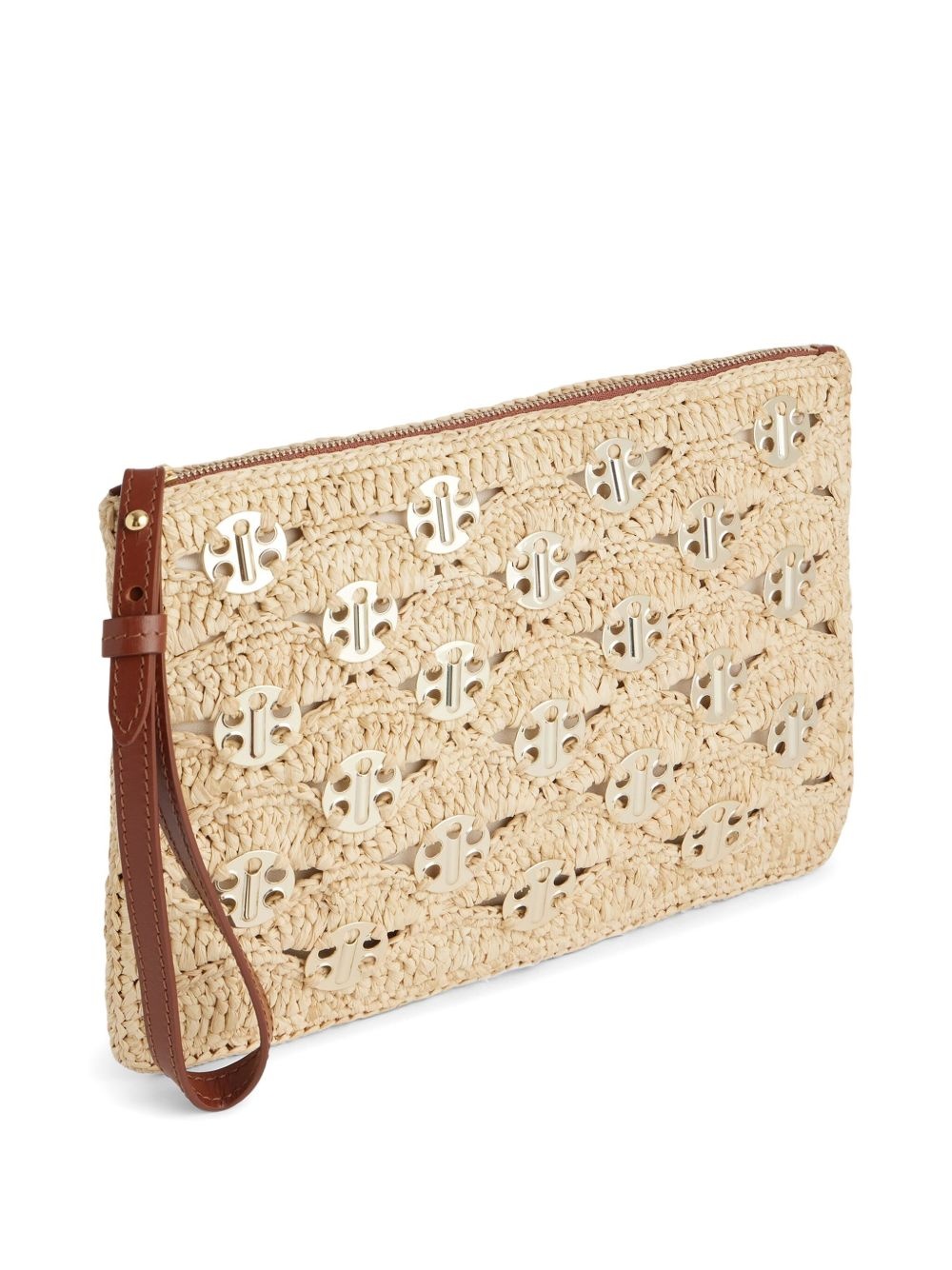lurex-detail clutch bag - 4