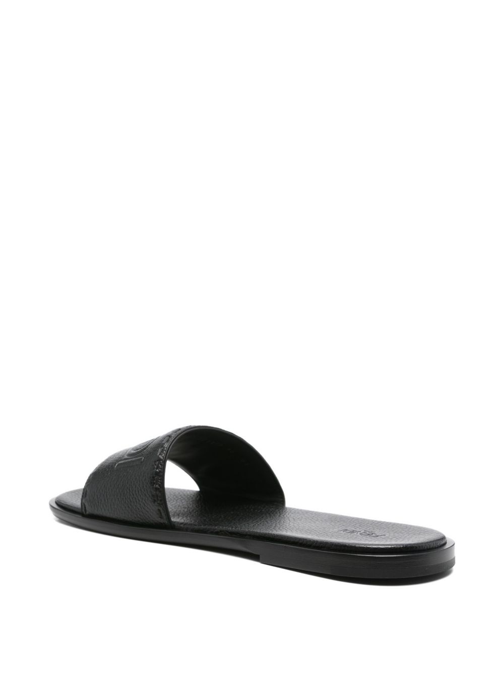 Roma embossed-logo leather sandals - 3