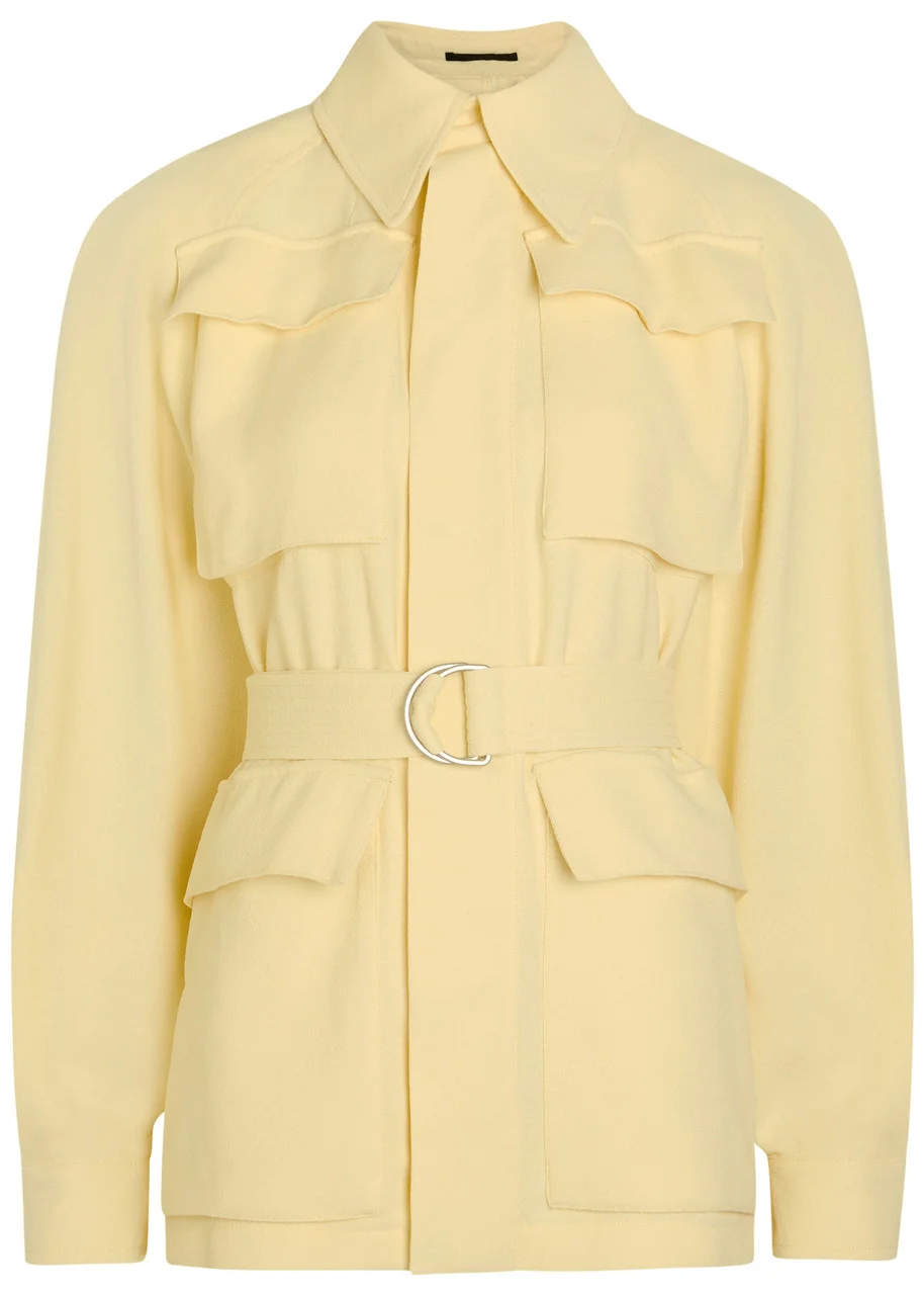 Wardrobe.nyc Belted Crepe Jacket - 1