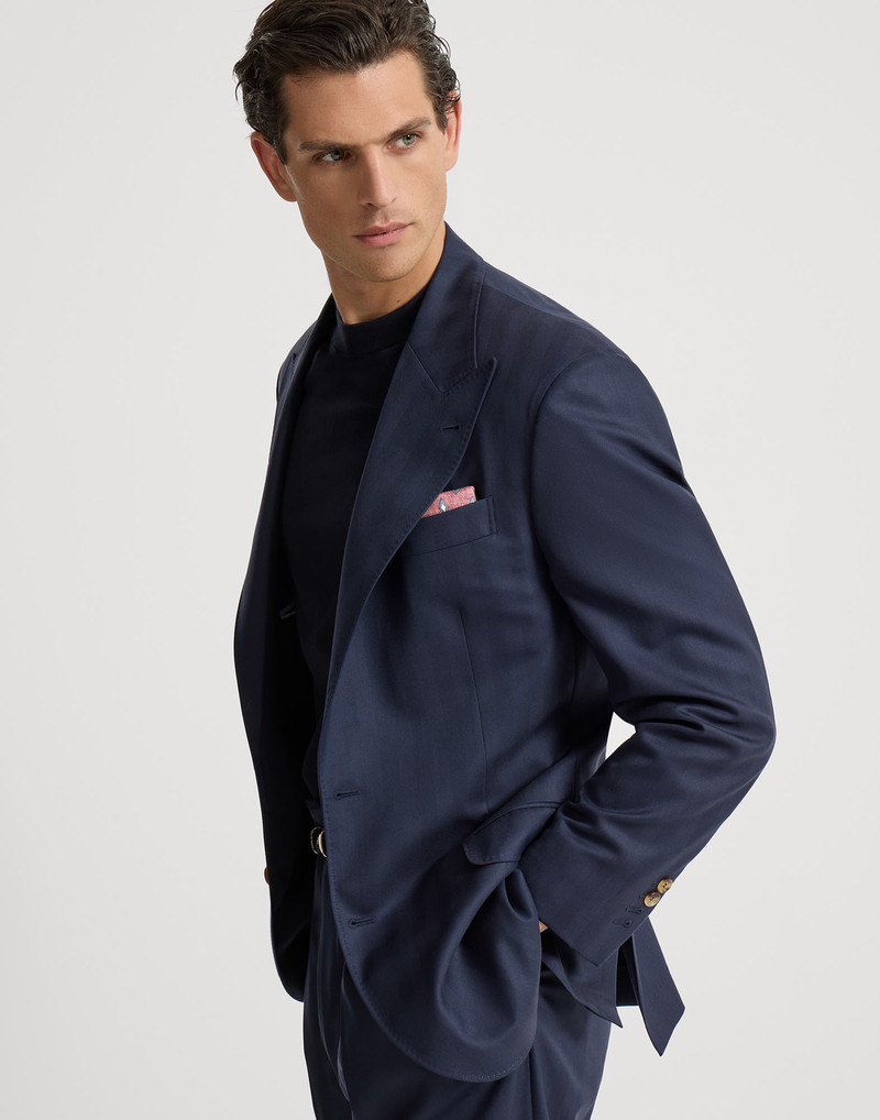 Virgin wool chevron Tailor blazer with peak lapels 5