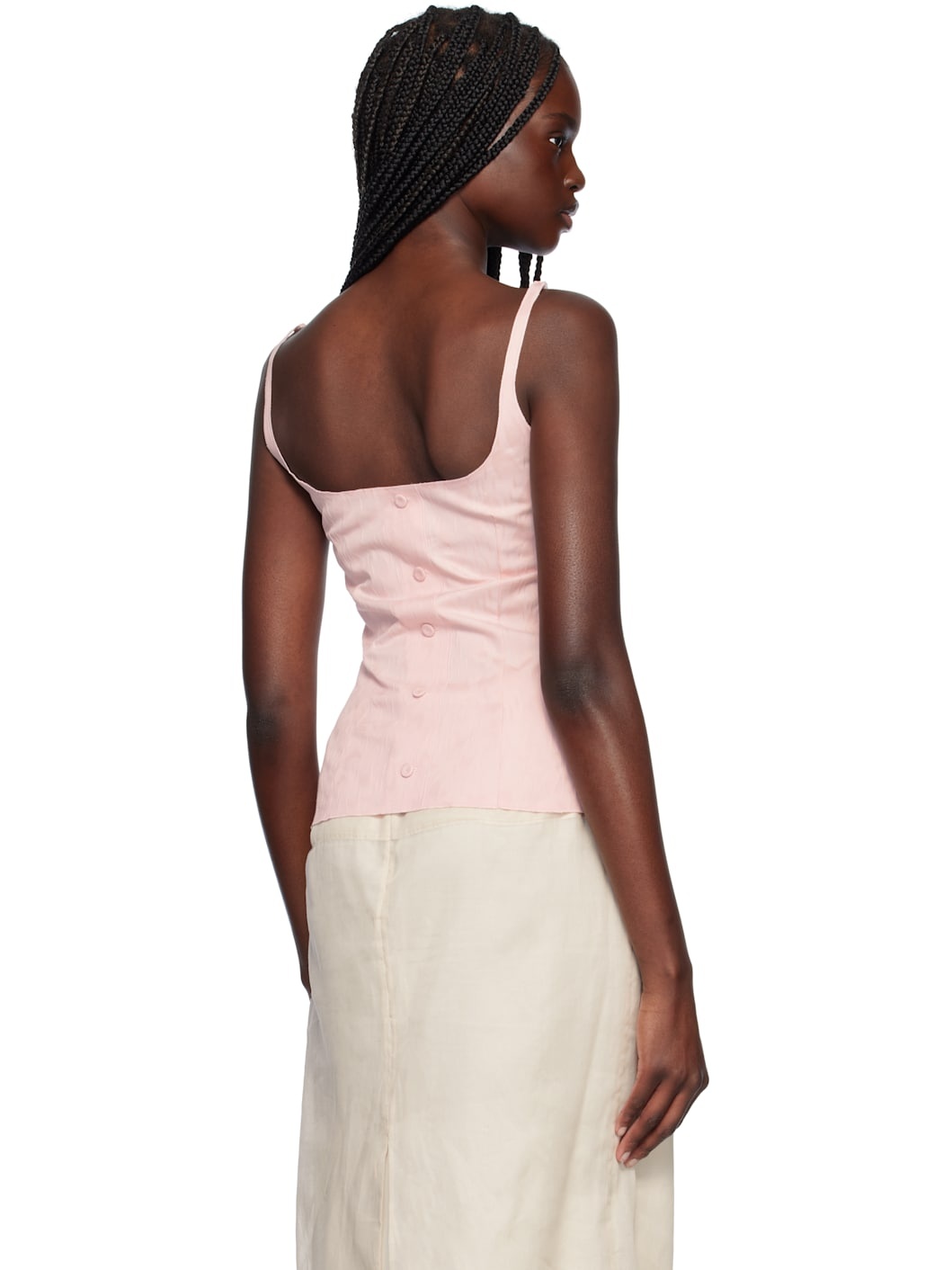 Pink Waves & Drops Jacquard Top - 3