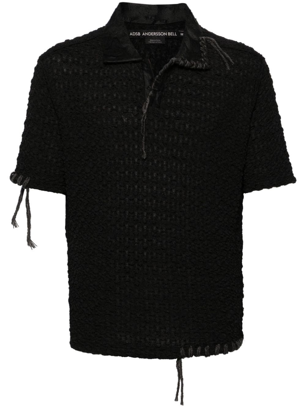 bubble-knit polo shirt - 1