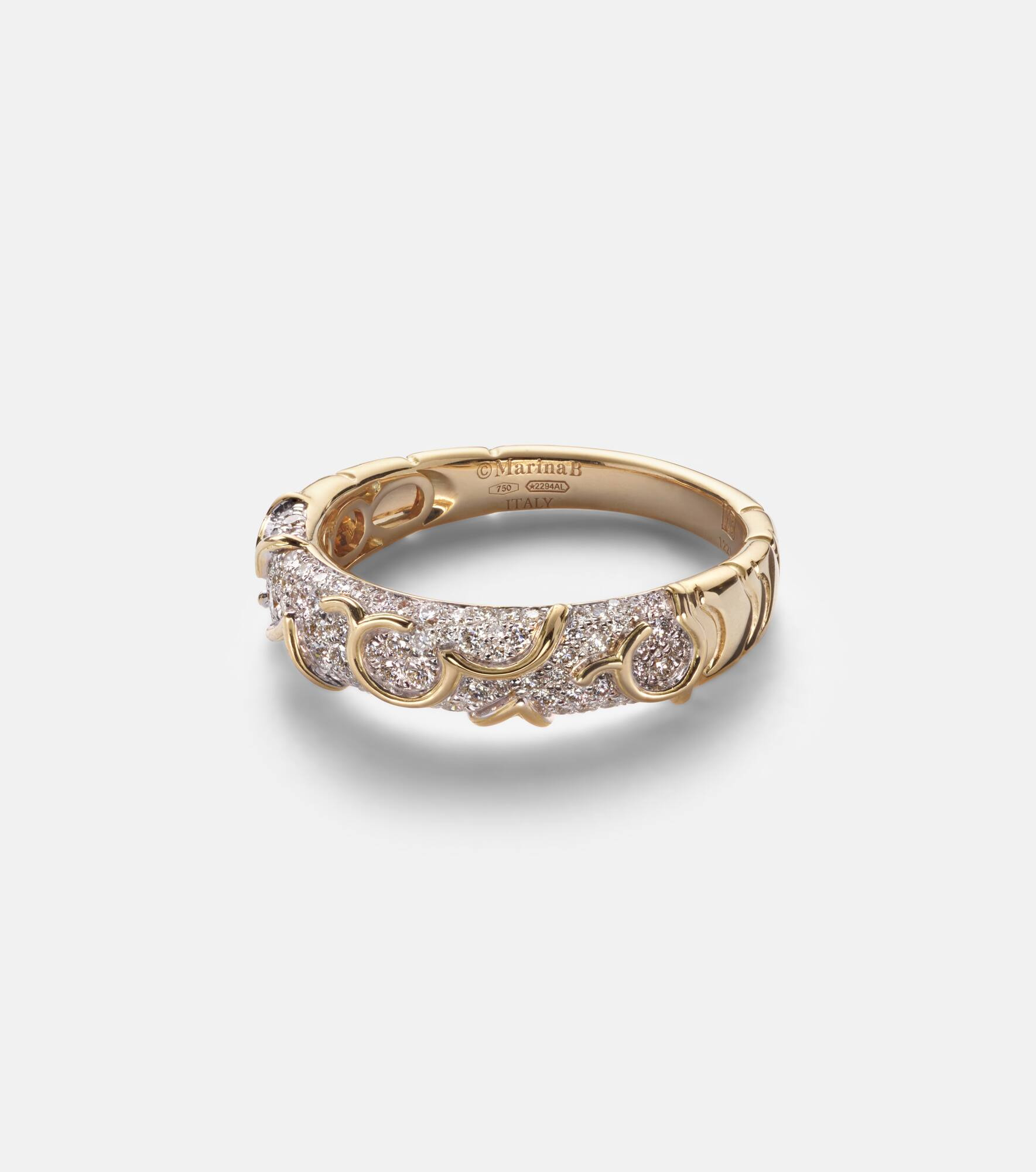 Ondine 18kt gold ring with diamonds - 1