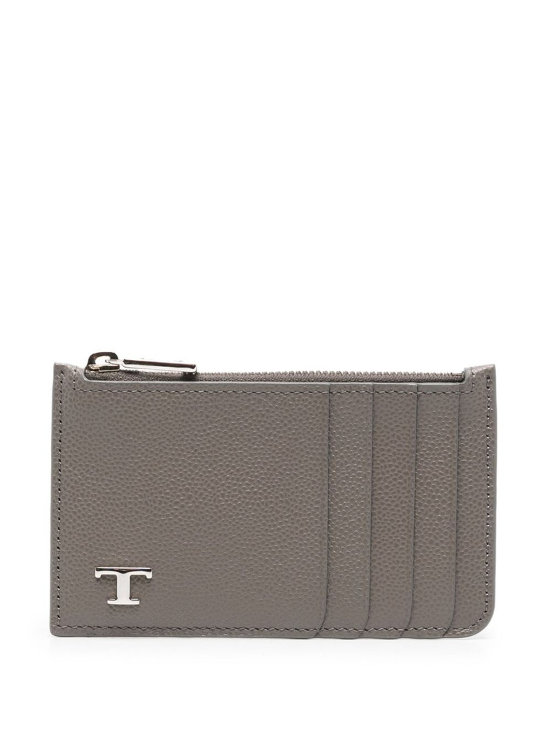 logo-plaque zip-fastening cardholder 1