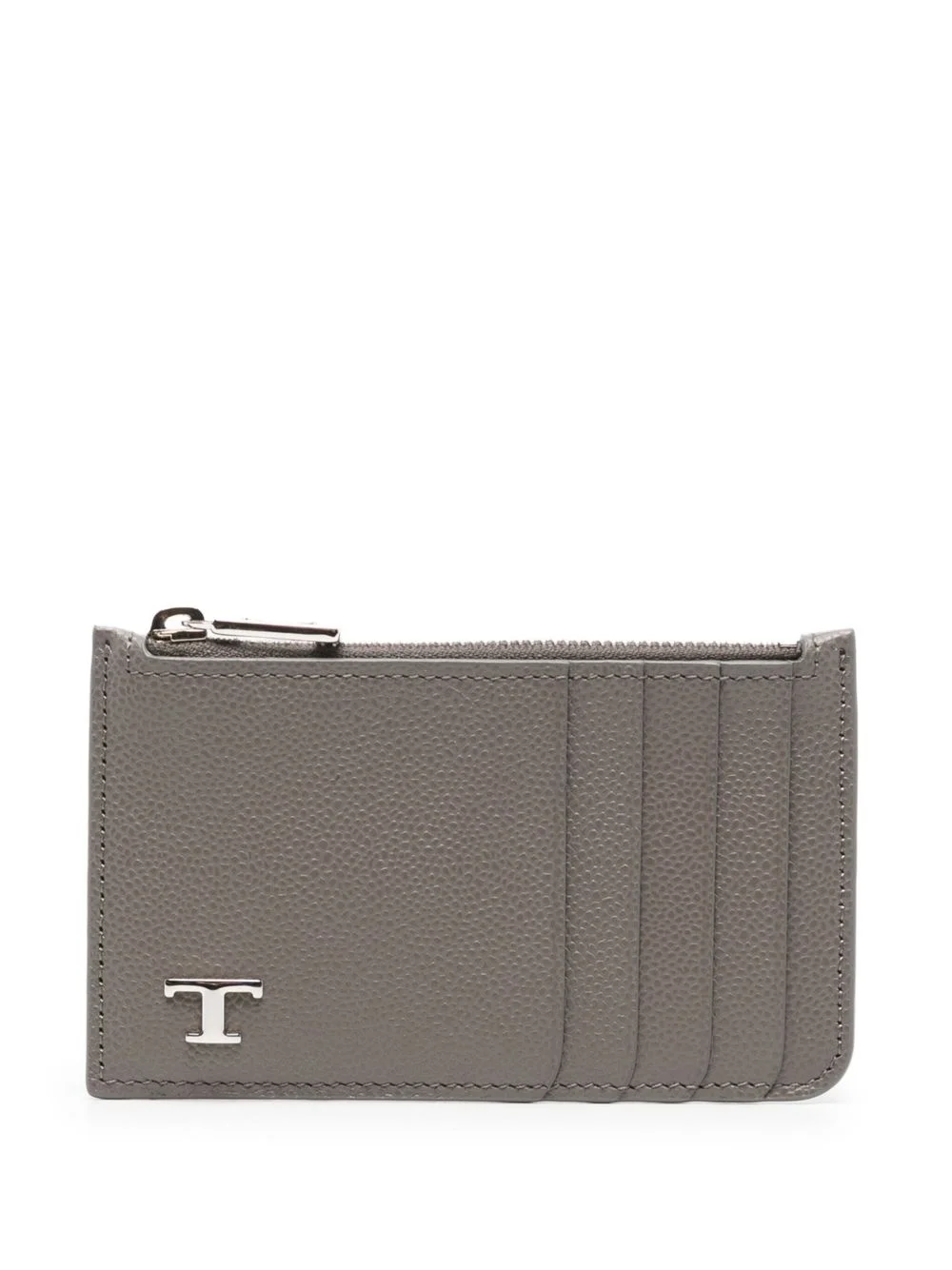 logo-plaque zip-fastening cardholder - 1