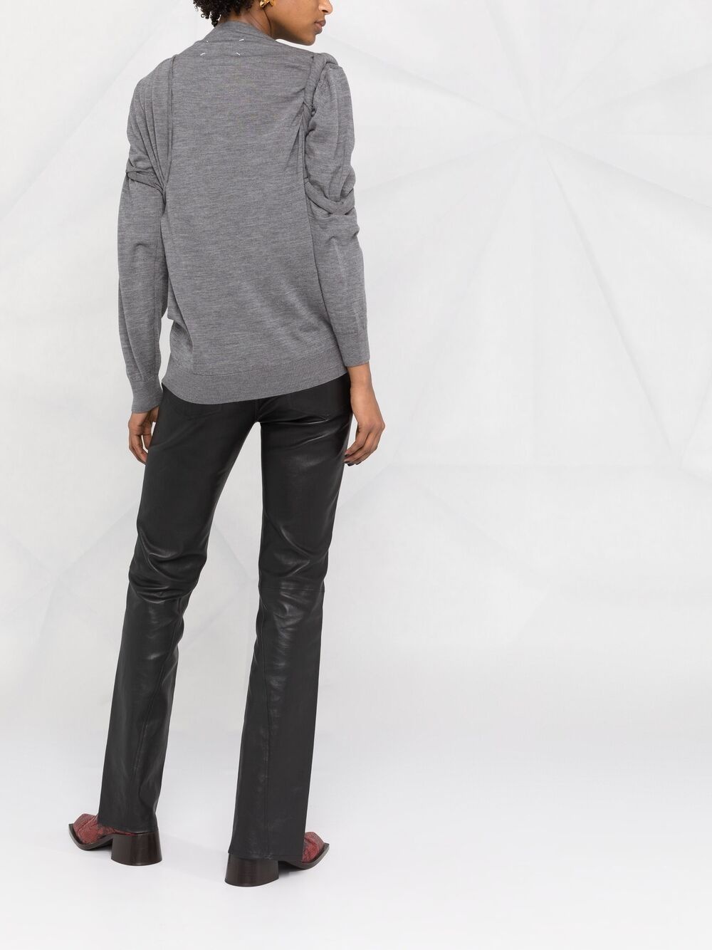 asymmetric pinched pullover - 4