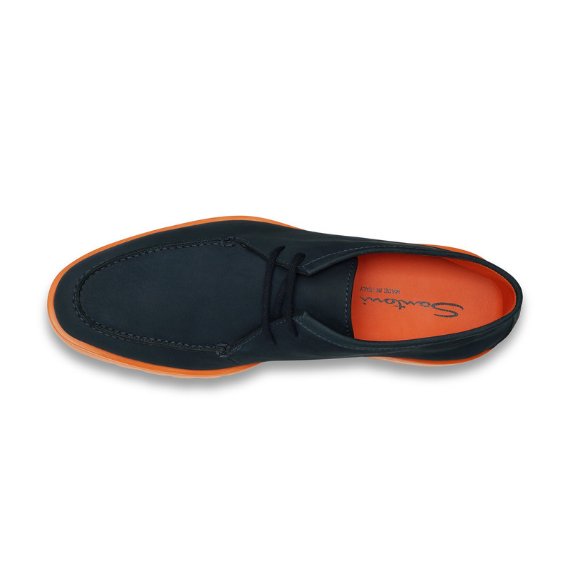 Men’s blue and orange nubuck desert boot 5