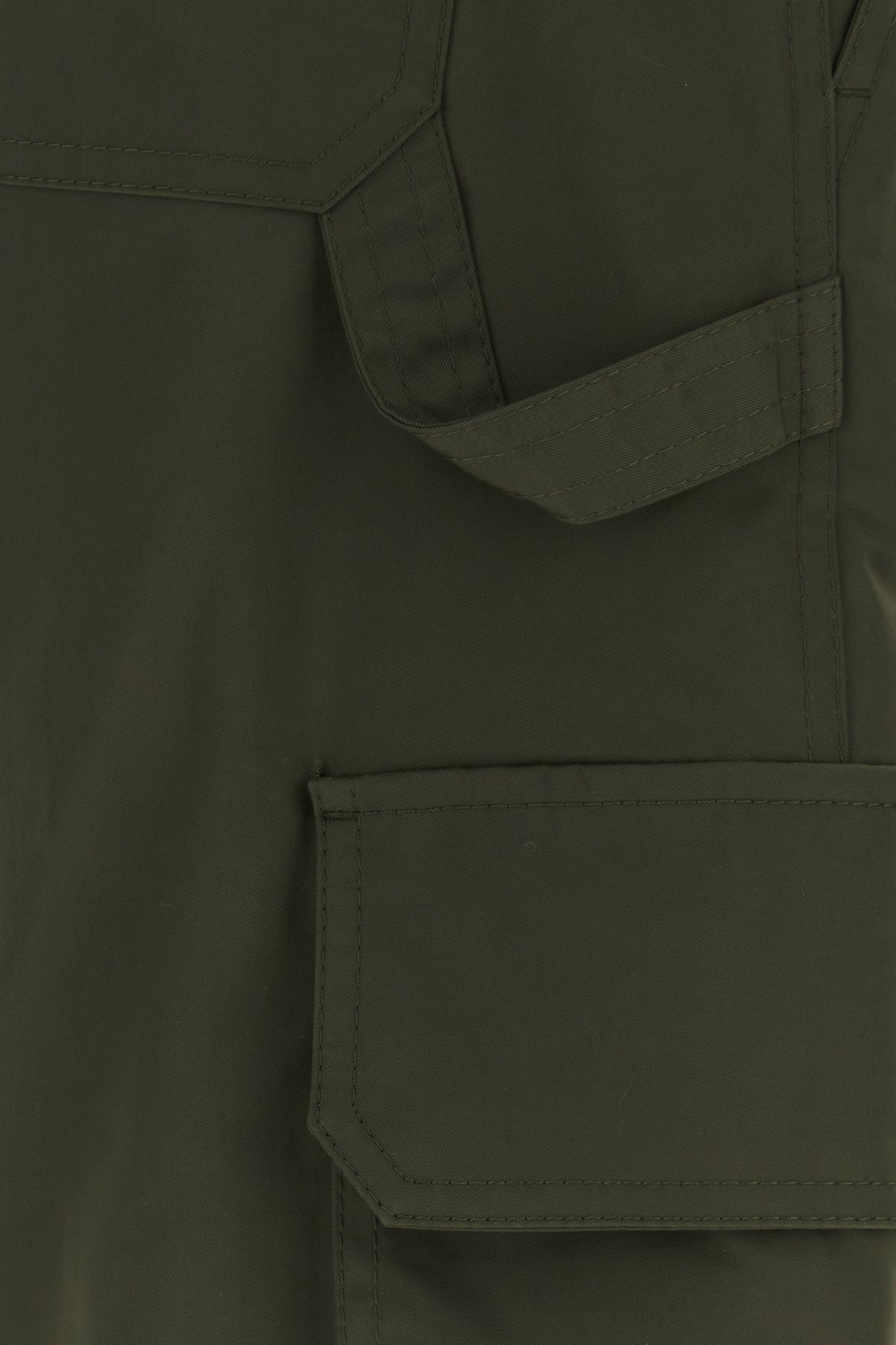 Olive green polyester blend cargo pant - 5