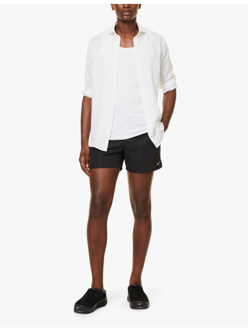 "Essential 5"" Volley drawstring waistband straight leg regular-fit swim shorts" - 2