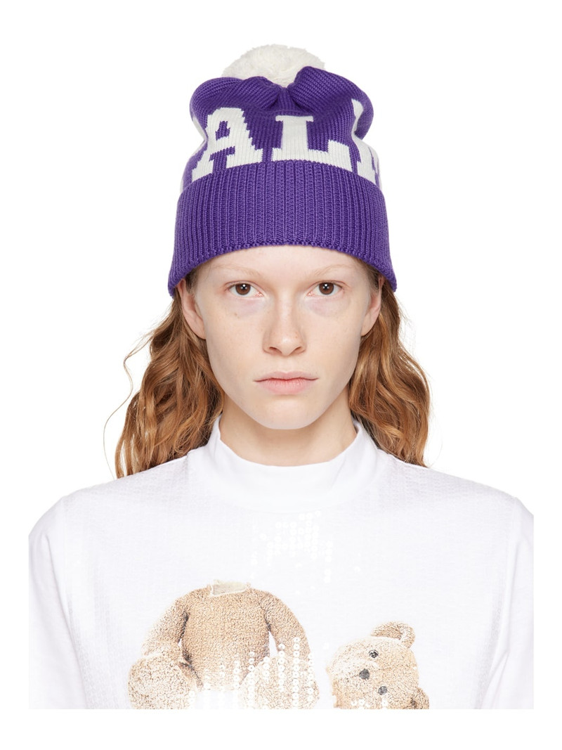 Purple Pom-Pon Beanie 1