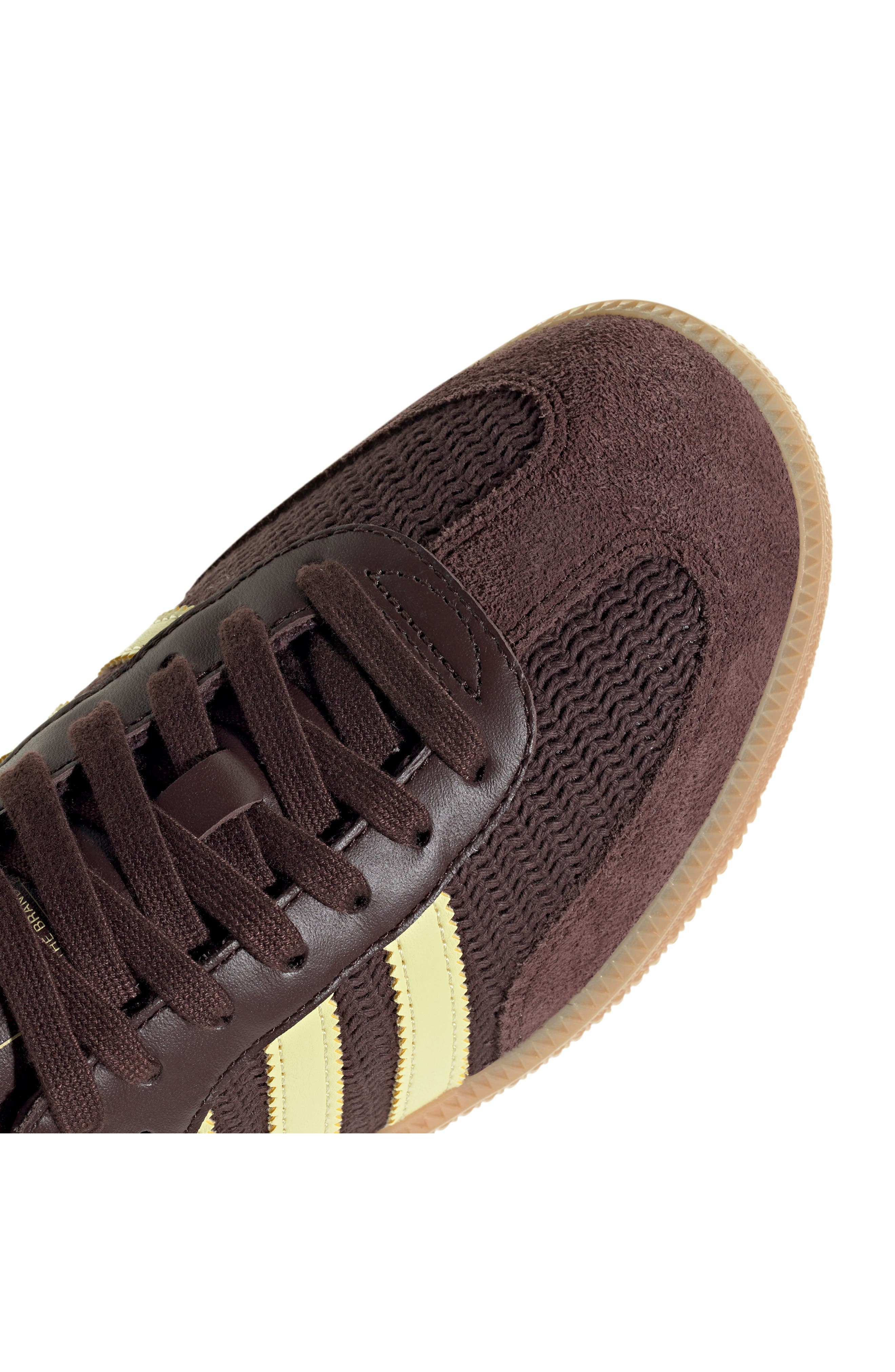 adidas Samba OG Sneaker in Brown/Powder Yellow/Gum at Nordstrom - 7