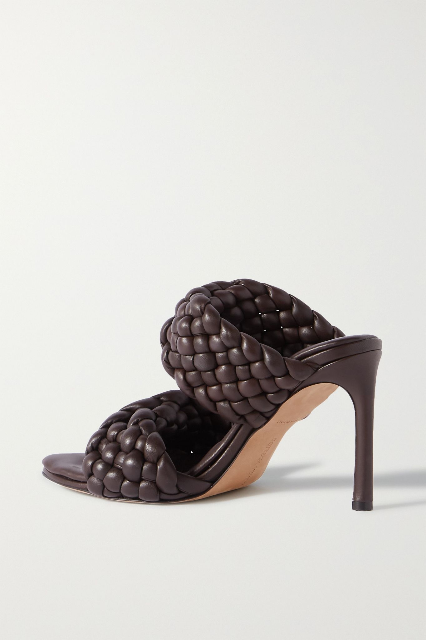 Intrecciato quilted leather mules - 4