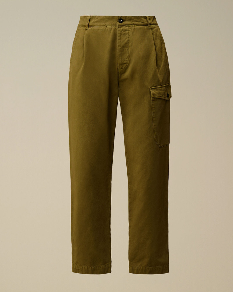 Cotton Gabardine Loose Cargo Pants 1