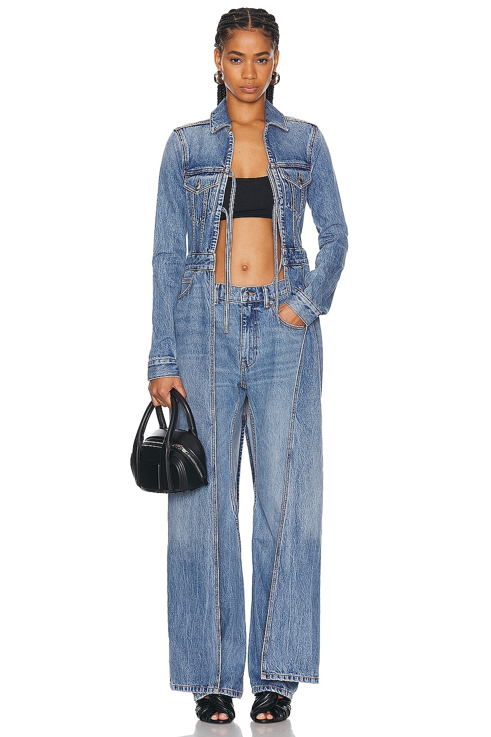 ALEXANDER WANG ワイドレッグトラウザー Alexander Wang Slouchy Twisted Mid Rise | forward | REVERSIBLE