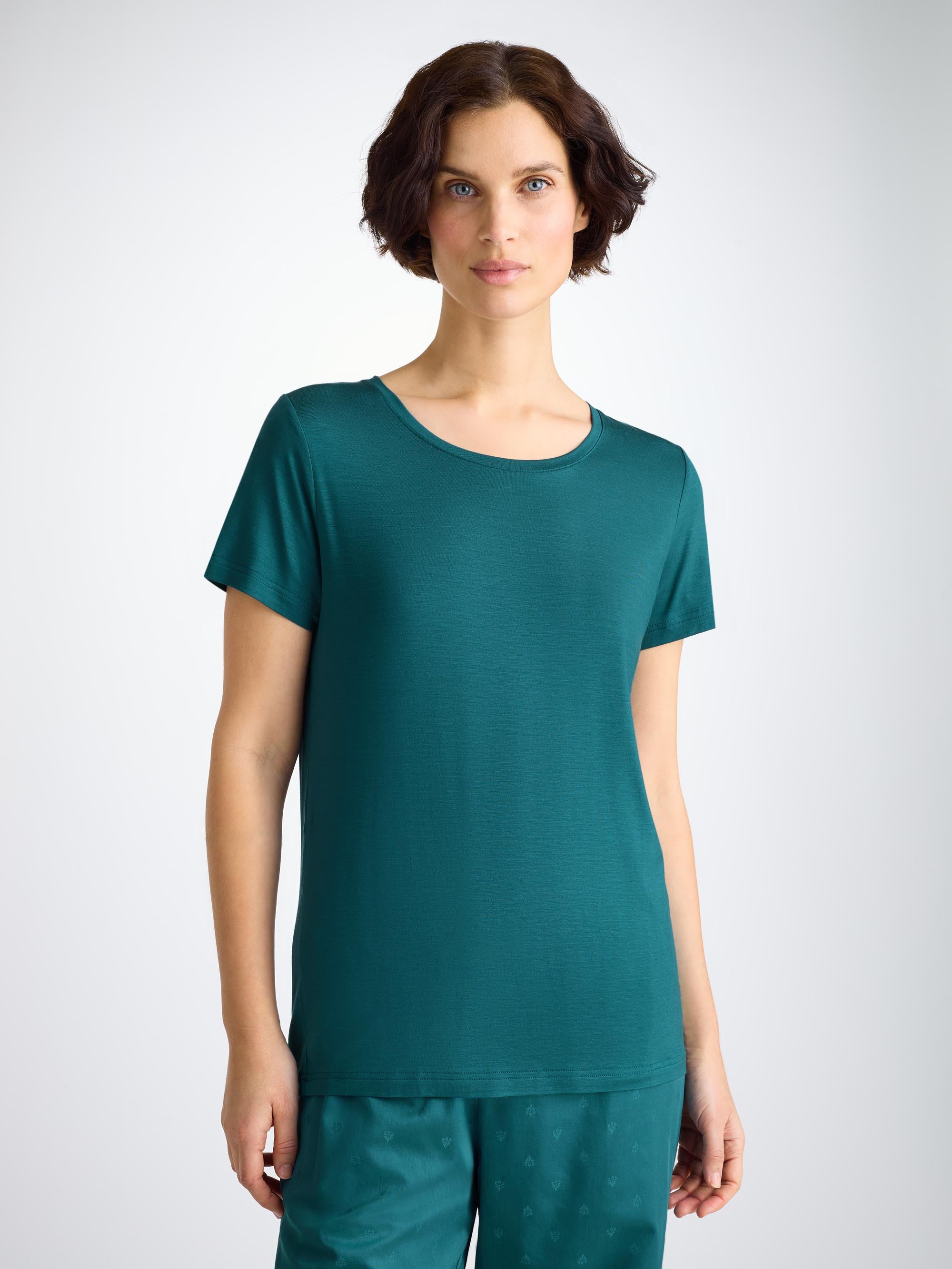 Women's T-Shirt Lara Micro Modal Stretch Jungle Green - 5