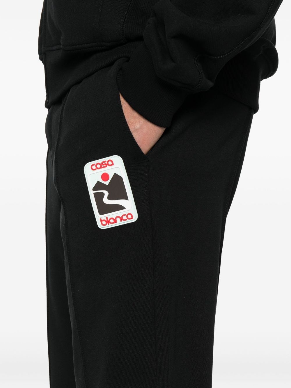 logo-appliqué drawstring track pants - 5