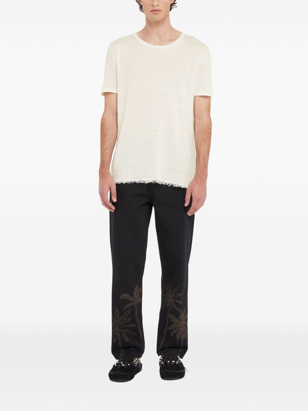 linen knitted T-shirt - 3
