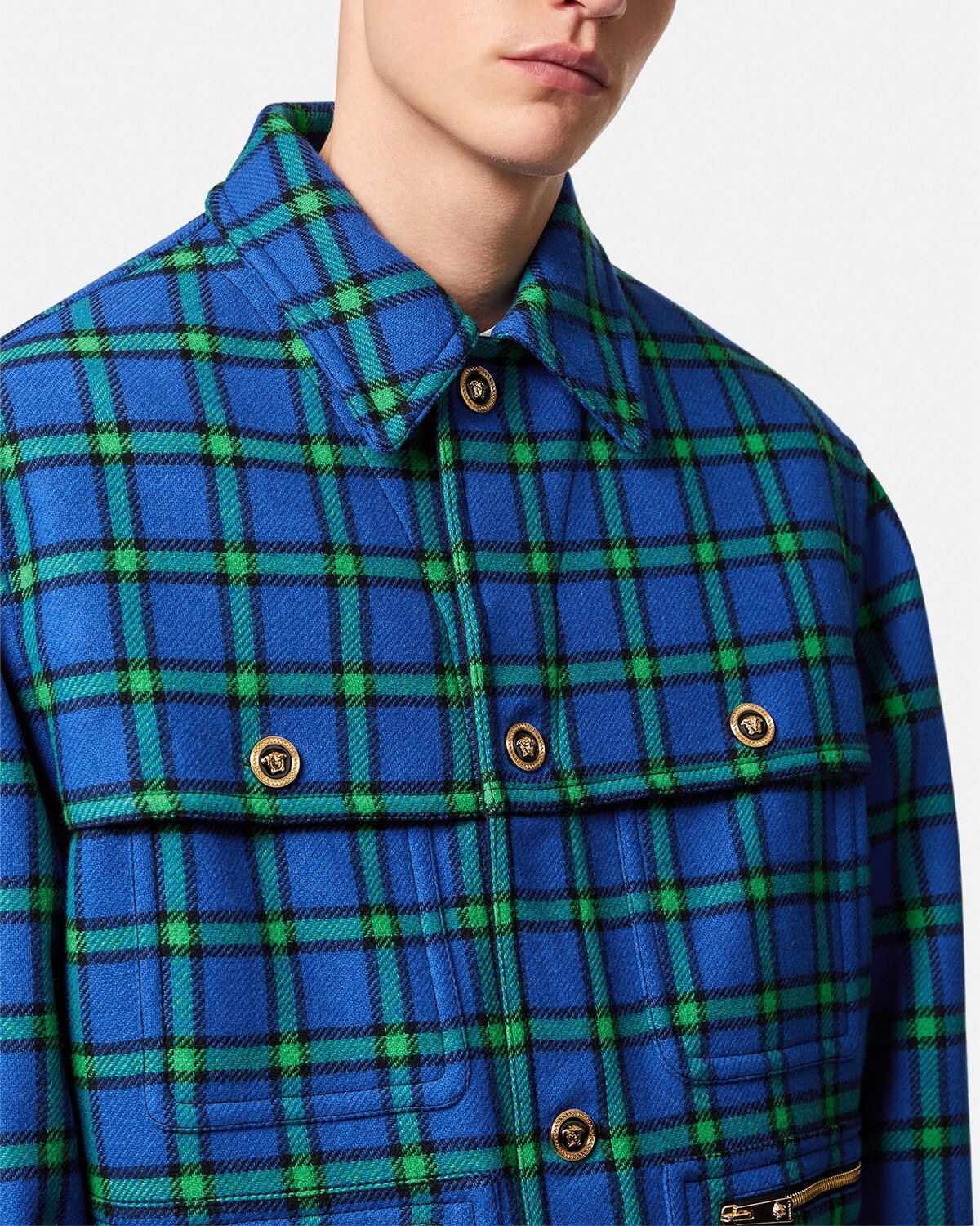 Checked Wool Jacket - 5