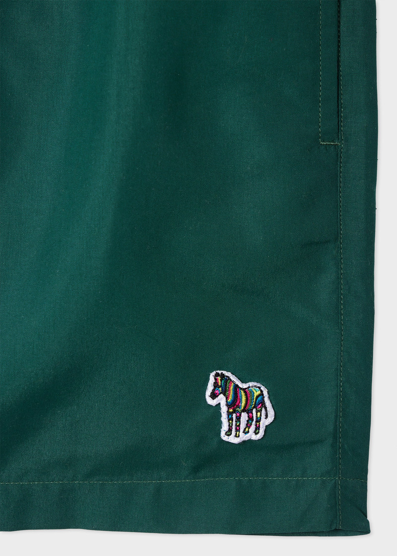 Paul Smith Dark Green Zebra Logo Swim Shorts outlook