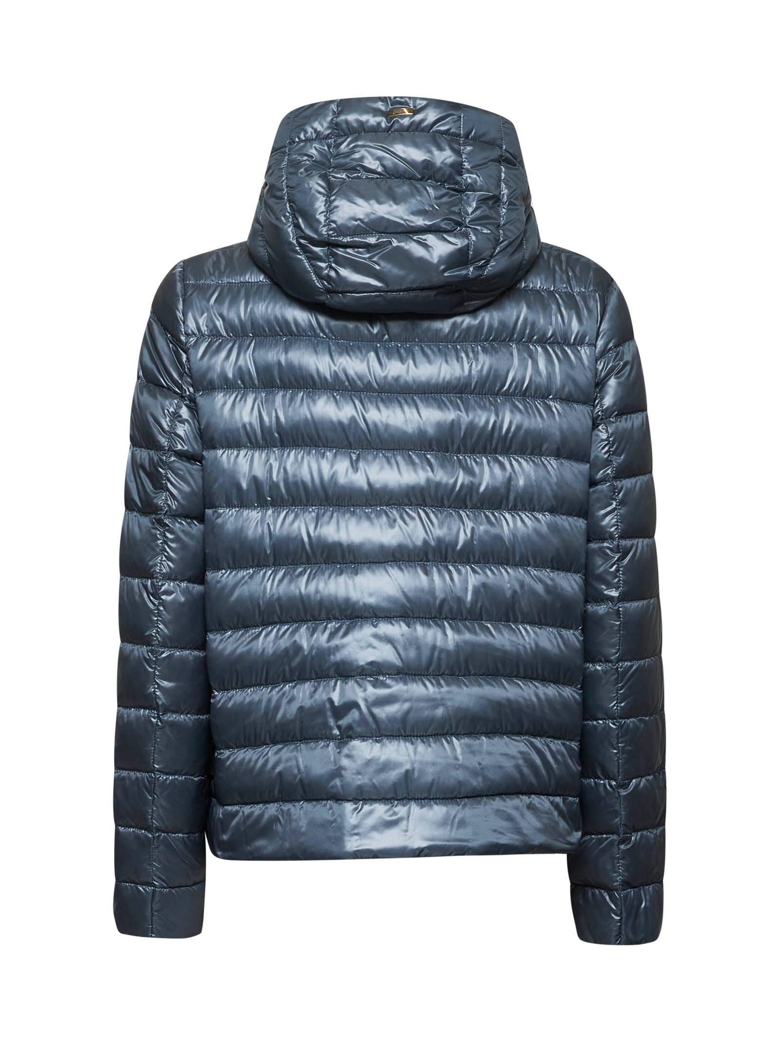 Blue Ultralight Nylon hooded jacket - 2